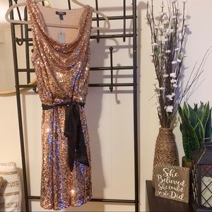 Gold sequins dress